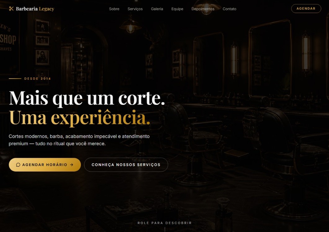Projeto Legacy Barber